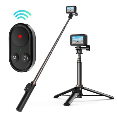 BEST SELLER!!! TELESIN GoPro Hero8/9/10/Max Selfie Stick with Remote control ไม้เซลฟี่โกโปร+รีโมท ฮีโร่8/9/10 ใช้ได้กับมือถือทุกรุ่น ##Camera Action Cam Accessories