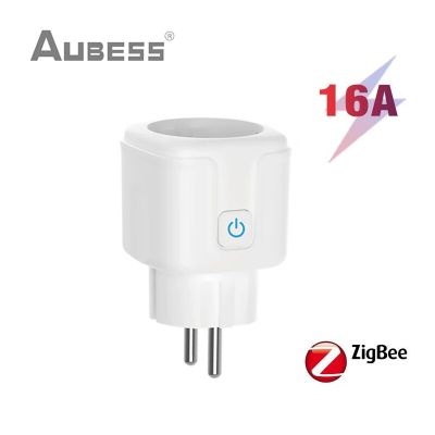 Zigbee Eu 20a /16a สมาร์ท Alexa Tuya ควบคุมพลังงานแอปเสียงด้วยเวลาทำงานในบ้าน Smartlife Monitor
