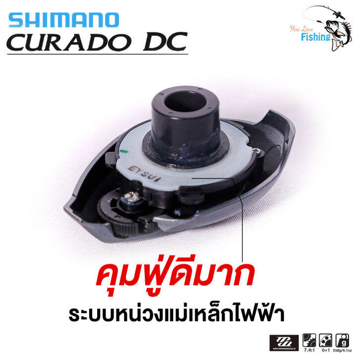 รอกหยดน้ำ-ชิมาโน่-shimano-curado-dc-200-201-hg-รอบ-7-4-1-น้ำหนัก-230g-มีให้เลือกทั้ง-หมุนซ้าย-และ-ขวา