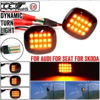 2ชิ้นโคมไฟสัญญาณเลี้ยว LED ไฟด้านข้างแบบไดนามิกสำหรับ Mk1 Skoda Fabia Octavia Mk2 Roomster Eudm3f NH3อย่างรวดเร็ว