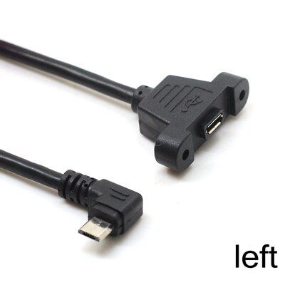 【support】 xbcnga USB USB Micro USB ไมโคร USB 5พิน2.0หัวต่อตัวผู้สำหรับ USB ขนาดเล็ก2.0ตัวเมียสายพ่วง30ซม. 50ซม. พร้อมตัวยึดแผงสกรู
