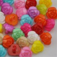 【HOT】 50 pcs New! Mini Rose Mix Plastic Notions Accessories DIY Crafts Backhole Sewing Scrapbooking Buttons PZ40