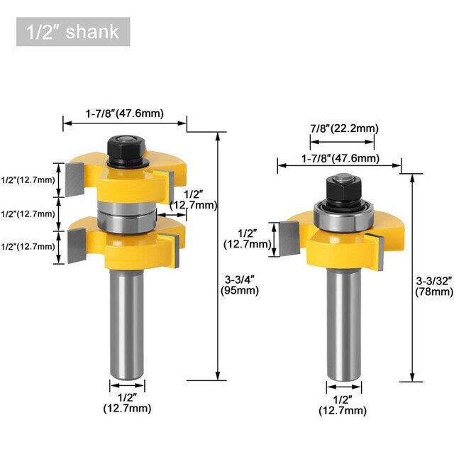 2pcs-1-2-นิ้ว-12-มม-shank-tongue-groove-router-bits-set-stock-1-1-2-tenon-milling-cutter-สําหรับไม้-เครื่องมืองานไม้