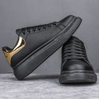 Mcqueen Black Men S Shoes Thick Bottom Heightening Sneakers Couple Models Small White Casual Breathable All-Match Board