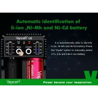 จัดส่งฟรี Vapcell U2 เครื่องชาร์จ สำหรับถ่านชาร์จ 18650 แท้ 100% รางชาร์จ 1.2v 3.7v 2 ช่อง รองรับถ่าน AA AAA 14500 18650 26500