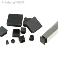 10pcs Black Square Pipe Tube Cap Plastic Tubing End Cap Glide Insert Blanking End Plug 10/15/20/25/30/38/40/50/60/80/100mm