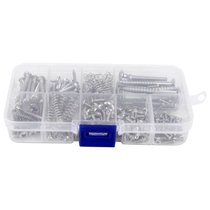 204 Pcs Guitar Screw Kit 9 Types Assortment Set with Springs for