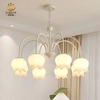 [COD] minimalist living room chandelier French cream style white lily of the valley light luxury master bedroom new Chinese multi-head restaurant