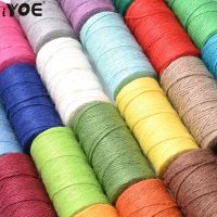 【YD】 iYOE 100m/Roll 2mm Cotton Rope Cord Twisted Braided Thread String  Sewing Wedding Supplies