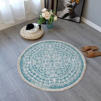 Morocco Round Carpets Bedroom Boho Style Tassel Cotton Rug Hand Woven National Classic Tapestry Sofa Cushion Tatami Floor Mats