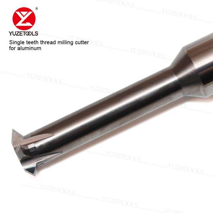 yuzetools-cnc-ทังสเตนเหล็กฟันเดี่ยวเครื่องตัดเกลียวสําหรับอลูมิเนียม-m1-2-m1-4-m1-6-m2-m2-5-m3-m4-m5-m6-เครื่องตัดมิลลิ่ง