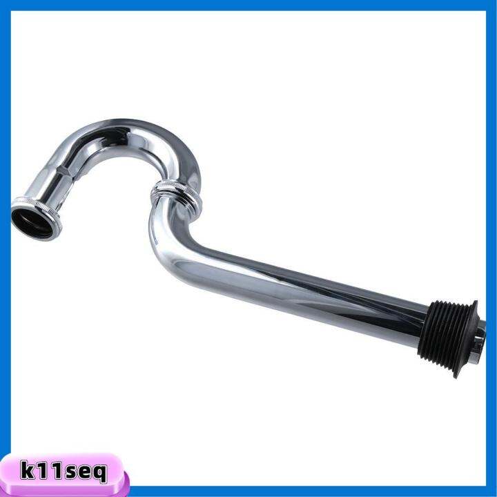 K11SEQ Chrome Bathroom Sink Drain Kit with Plug P Bends Sink Trap