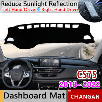 แดชบอร์ดปกคณะกรรมการเสื่อพรม Pad สำหรับ Changan CS75 2018 ~ 2022 2019 2020ม่านบังแดดปกป้องเบาะหนังลื่นอุปกรณ์เสริม