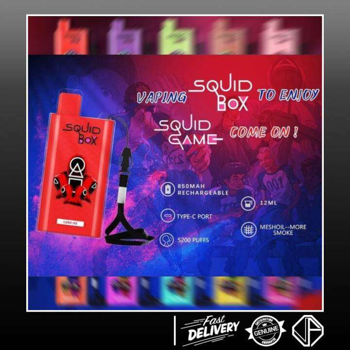 [VFSTORE] SQUID BOX DISPOSABLE POD SQUIDBOX 5200 PUFFS 12ML 850MAH