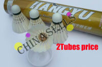 2tubes Genuine HANGYU NO.4 badminton shuttlecocks black Goose durable badminton shuttlecock ball 1tube12balls