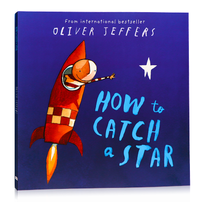 Original English Picture Book How to catch a star boy star picking childrens series paperback open Oliver Jeffers smart childrens series lost and found co-author