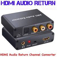 192KHz ARC Audio Adapter HD Audio Extractor Digital to Analog Audio Converter DAC SPDIF Coaxial RCA 3.5mm Jack Out