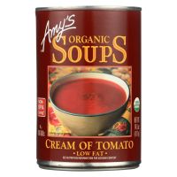 ?สินค้าใหม่? Amys Cream Of Tomato Organic Soups 411g ซุปออร์แกนิก, ครีมมะเขือเทศไขมันต่ำ, เบาในโซเดียม?สินค้าใหม่?