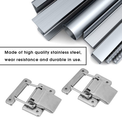 2PCS Cabinet Box Latch Catch Toggle Hasp Spring Loaded For Furniture Cabinet Drawer Cupboard Stainless Steel Hardware 15x40mm