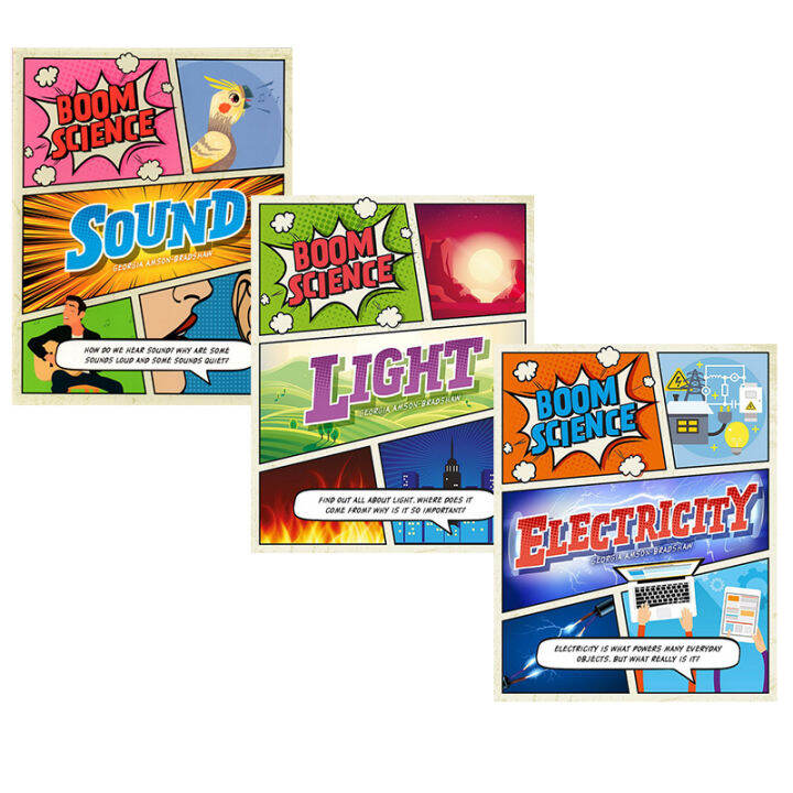 english-original-boom-science-electricity-sound-light-electroacousto-optic-volume-3-set-of-basic-physical-knowledge-enlightening-childrens-popular-science-knowledge-books-stem-extracurricular-teaching