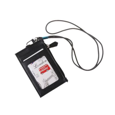 hot！【DT】✓✻  Business Card Holder Wallet Men Leather ID Cards Holders Neck Lanyard Ladies Fashion Wallets