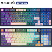 SKYLOONG GK980 Lite ปะเก็น Hot Swappable Mechanical Keyboard Gaming Mechanical Switches Blue Backlight Knob Control Gamer Keyboards