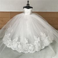 New handmade white wedding dresses for barbie princess 1/6 doll clothes evening gown luxury dress clothing dolls accessories