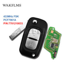 2 Buttons 433MHz PCF7961A ID46 Chip Flip Remote Key For Renault Clio III Clio 3 Kangoo Master Modus Twingo 2006-2016 7701210033