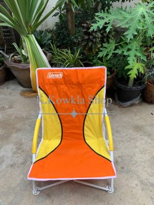 สินค้าพร้อมส่ง เก้าอี้แคมป์ปิ้ง เก้าอี้ชายหาดสีส้ม Coleman Beach chair (Orange)