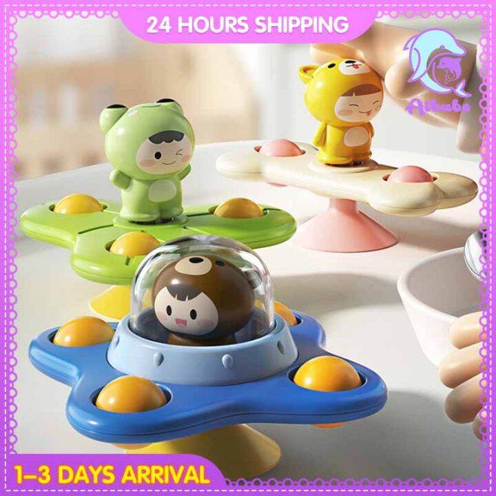 3 in 1 3PCS /1PCS Baby Kids Spinner Toy Cartoon Bath Toys Finger ...