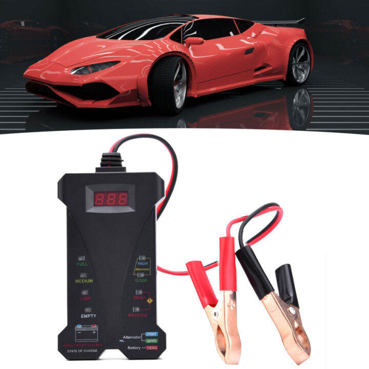 12V Digital Display Battery Alternator Tester Display Volt Check Car