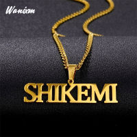 Customized Big Name Necklaces for Women Men Gold Cuban Chain Stainless Steel Link Personalized Custom Necklace Pendant Jewelry