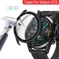 Protective Case for Huawei Watch GT 2 46mm/42mm Accessories Full Coverage Bumper Screen Tempered Protector gt2 46mm 42mm Cover Wall Stickers Decals