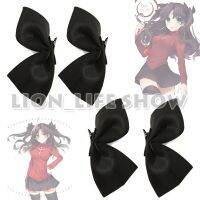 Fate Stay Night Tohsaka Rin Black Bow Headwear Cosplay Accessories 4Pcs/Set Hair Circle Cos Prop