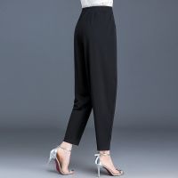 COD DSGERTRYTYIIO Cropped/Ankle- high waist Large Size Slimmer Look Harem Pants Women Casual Thin Womens Bloomers suit pants