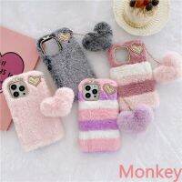 [Hot K] Lady เคสของขวัญสำหรับ Samsung S22 S21 FE S20 A51 A71 A21S A12หมายเหตุ10 20 A22 A32 A42 A52 A72มีขนนุ่มนิ่ม Warm Soft เคสโทรศัพท์ขนสัตว์