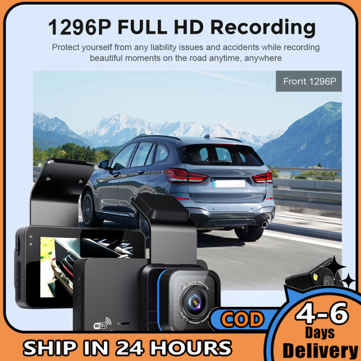 am-กล้องติดรถยนต์-wi-fi-3-หน้าจอ-ips-ด้านหน้าด้านหลังคู่กล้องติดรถยนต์120-มุมกว้างกล้องติดรถยนต์ลูปควบคุมผ่านแอป