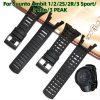 สายซิลิโคนกีฬากลางแจ้งสำหรับ SUUNTO Ambit 1 2 2R 2S Run/3 PEAK นาฬิกาสำหรับผู้ชาย Ruer Band ไขควงอุปกรณ์สายรัดนาฬิกา