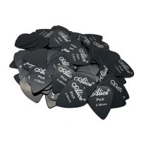 【cw】100 pcs Guitar Picks Alice Acoustic Electric Bass Plectrum Mediator Accessories Thickness 0.58 - 1.5 mm Black Whitehot