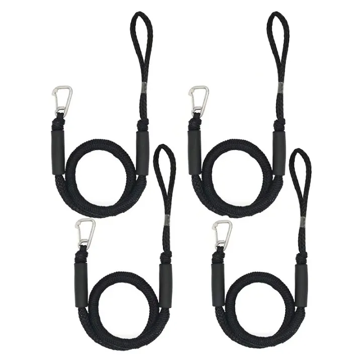 4Ft Boat Bungee Dock Line with Hook Mooring Rope Boat Accessories for
