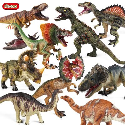 แอ็กชันฟิกเกอร์แอ็กชันโมเดล Jurassic T-Rex Velociraptor Dilophosaurus Giganotosaurus โลกไดโนเสาร์ของขวัญที่เป็นของเล่นเด็กคอลเลกชันพีวีซี