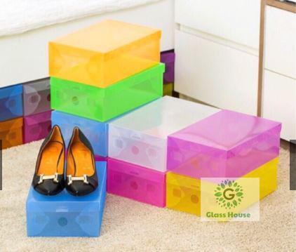 กล่องรองเท้าพลาสติก-กล่องใส่รองเท้า-7-สี-เปิดฝาบน-pro-gh2-gh-gh99