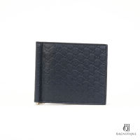 NEW GUCCI MONEY CLIP SHORT NAVY CALF SHW