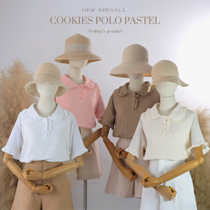cookies polo pastel เสื้อทรงโปโลคอปกระบาย Lazada.co.th