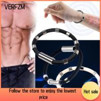 VERFZM SHOP ของขวัญสำหรับผู้ชายสายรัดข้อมือซิลิโคนกันน้ำกันเหงื่อสายรัดข้อมือกีฬาป้องกันไฟฟ้าสถิตย์ไททาเนียมดีท็อกซ์