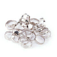 BAREN 50pcs 8mm FLAT Pad Ring BASE DIY การค้นพบที่ว่างเปล่าสำหรับเครื่องประดับทำให้ปรับได้