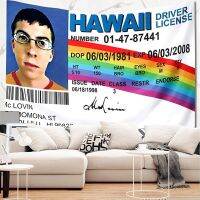 Mclovin Id Flag ใบขับขี่ปลอมพรมผนังลายธงติดผนังห้องหอพักเครื่องตกแต่งฝาผนังผ้าปูที่นอนพรมสำหรับห้องนอนตลก