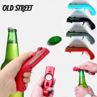 Convenient bottle cap and bottle opener open beer in a novel way, bottle cap launcher, red and gray