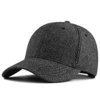 Winter Dad Warm Felt Hats Big Head Man Wool Cap Male Plus Size Baseball Caps 56-60cm 61-68cm