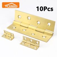 10 Buah Engsel Mini Kuningan Emas 1.2Mm Aksesori Perangkat Keras Perhiasan Kotak Kayu Engsel Pintu Kabinet 1/1.5 Inci Furnitur Dekoratif